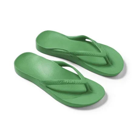 Archies Arch Support Flip Flops in Kelly Green